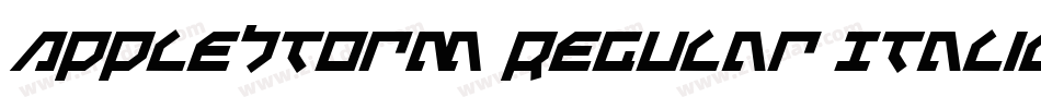 AppleStorm Regular Italic字体转换